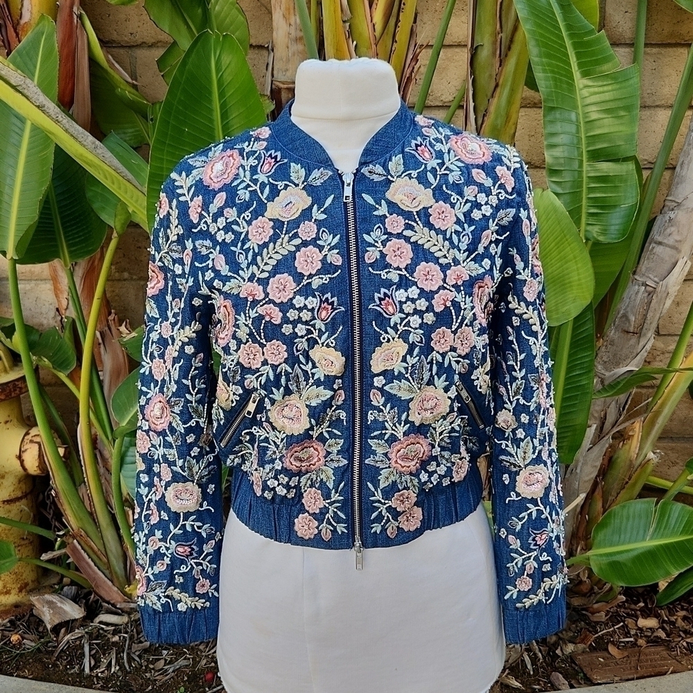 Needle & Thread Embroidered Floral Flower Jacket 2